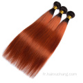 Cheveux brésiliens vierges vibrants: extensions colorées en gros